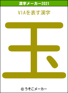 VIAの2021年の漢字メーカー結果