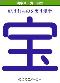 WAすれものの2021年の漢字メーカー結果