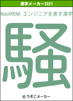 WebARENA エンジニアの2021年の漢字メーカー結果