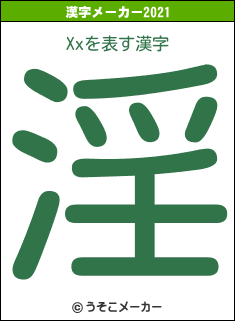 Xxの2021年の漢字メーカー結果