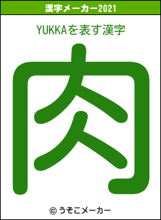 YUKKAの2021年の漢字メーカー結果