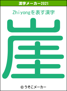 Zhiyongの2021年の漢字メーカー結果