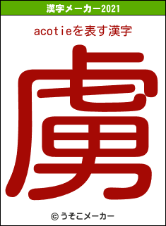 acotieの2021年の漢字メーカー結果