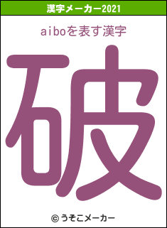 aiboの2021年の漢字メーカー結果