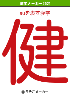 auの2021年の漢字メーカー結果