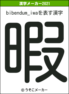 bibendum_iwaの2021年の漢字メーカー結果