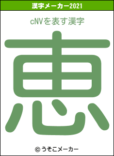 cNVの2021年の漢字メーカー結果