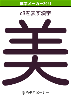 cRの2021年の漢字メーカー結果
