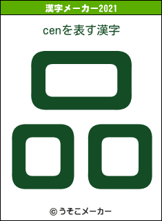 cenの2021年の漢字メーカー結果