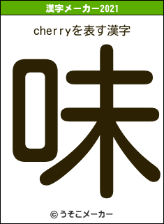 cherryの2021年の漢字メーカー結果