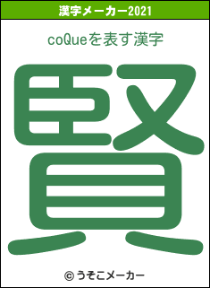 coQueの2021年の漢字メーカー結果