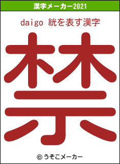 daigo 絖の2021年の漢字メーカー結果