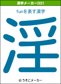 funの2021年の漢字メーカー結果