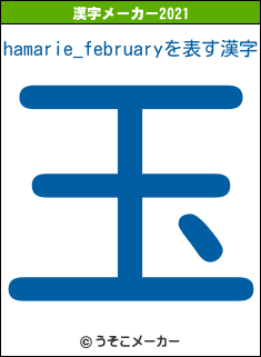 hamarie_februaryの2021年の漢字メーカー結果