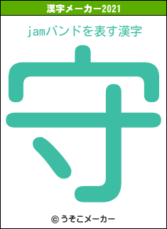 jamバンドの2021年の漢字メーカー結果