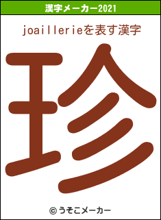 joaillerieの2021年の漢字メーカー結果