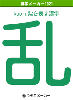 kaoru紮の2021年の漢字メーカー結果