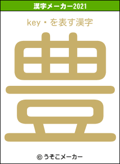 key̵の2021年の漢字メーカー結果