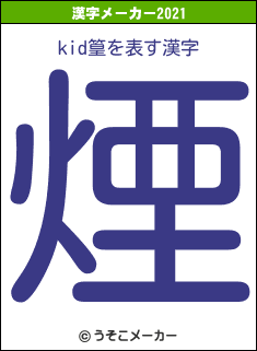 kid篁の2021年の漢字メーカー結果