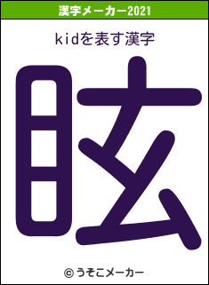 kidの2021年の漢字メーカー結果