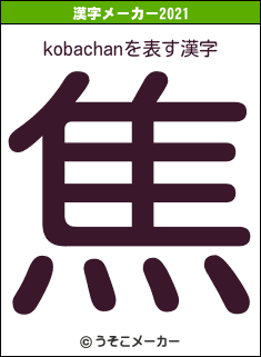 kobachanの2021年の漢字メーカー結果