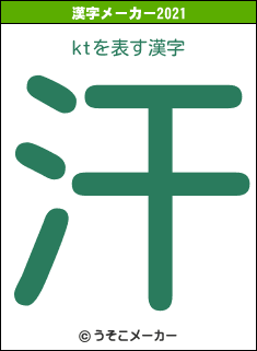 ktの2021年の漢字メーカー結果