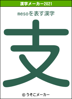 mesoの2021年の漢字メーカー結果