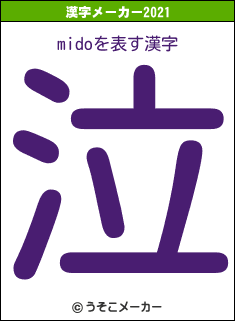 midoの2021年の漢字メーカー結果