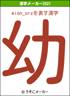 mion_orzの2021年の漢字メーカー結果