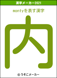 montyの2021年の漢字メーカー結果