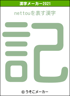 nettouの2021年の漢字メーカー結果