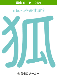 nibo-cの2021年の漢字メーカー結果