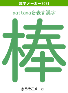 pattanaの2021年の漢字メーカー結果