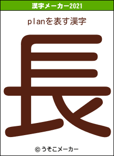 planの2021年の漢字メーカー結果