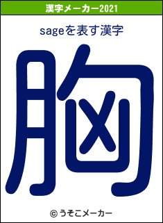 sageの2021年の漢字メーカー結果