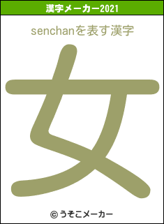 senchanの2021年の漢字メーカー結果