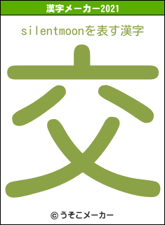 silentmoonの2021年の漢字メーカー結果