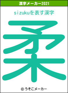 sizukuの2021年の漢字メーカー結果