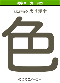 skawaの2021年の漢字メーカー結果