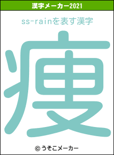 ss-rainの2021年の漢字メーカー結果