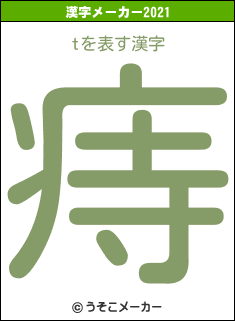 tの2021年の漢字メーカー結果