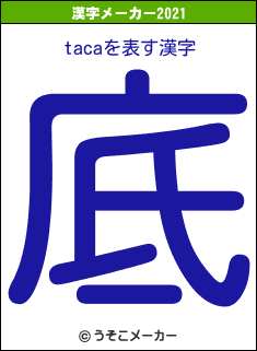 tacaの2021年の漢字メーカー結果