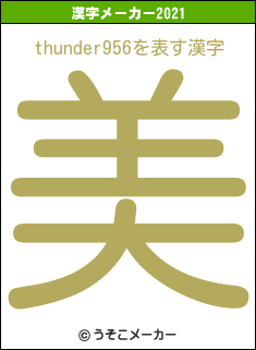 thunder956の2021年の漢字メーカー結果