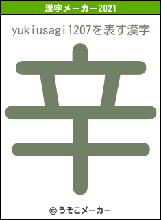 yukiusagi1207の2021年の漢字メーカー結果