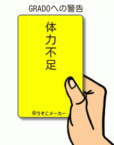 GRADOの警告メーカー結果