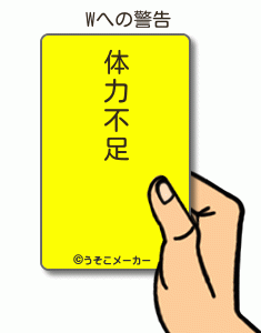 Wの警告メーカー結果