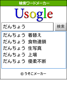 だんちょうの検索ワードメーカー結果