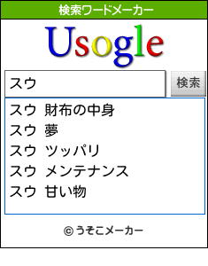 スウの検索ワードメーカー結果