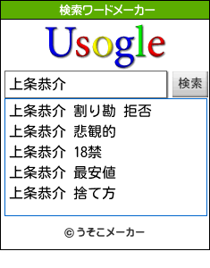 上条恭介の検索ワードメーカー結果