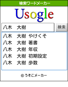 八木　大樹の検索ワードメーカー結果